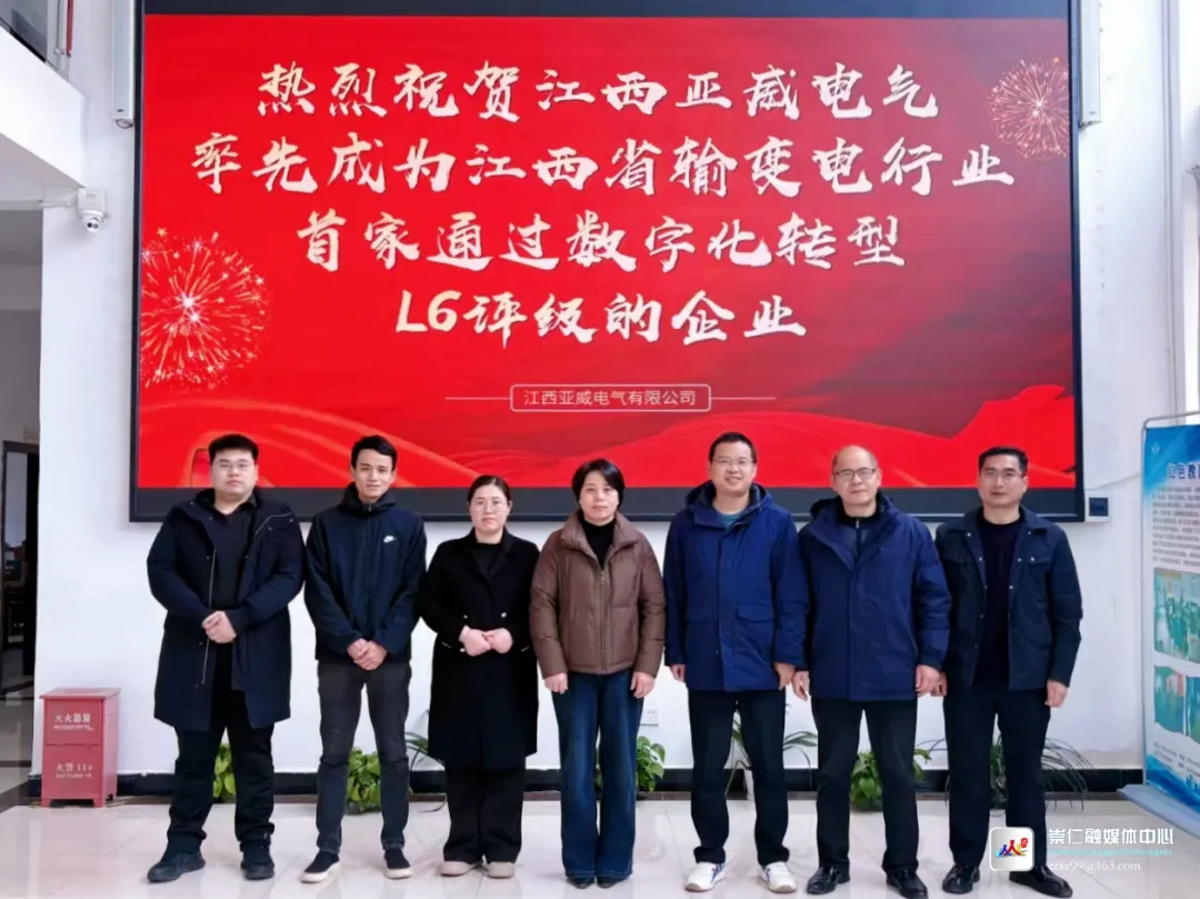 祝賀江西亞威電氣有限公司通過數字化轉型L6評級